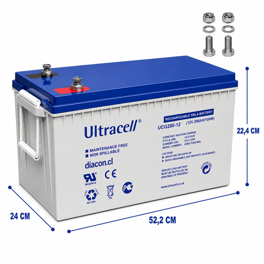Batería 12V 200Ah de ciclo profundo