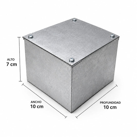 Caja Metálica Galvanizada 100 × 100 × 70 mm
