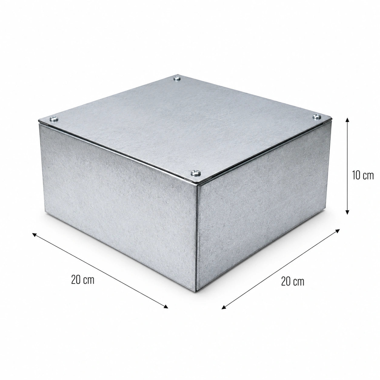 Caja Metálica Galvanizada para Instalaciones Eléctricas –20×20×10 cm
