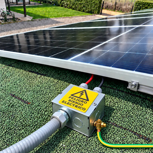 Caja de Paso String Solar Metálica para Cableado con Prensaestopas