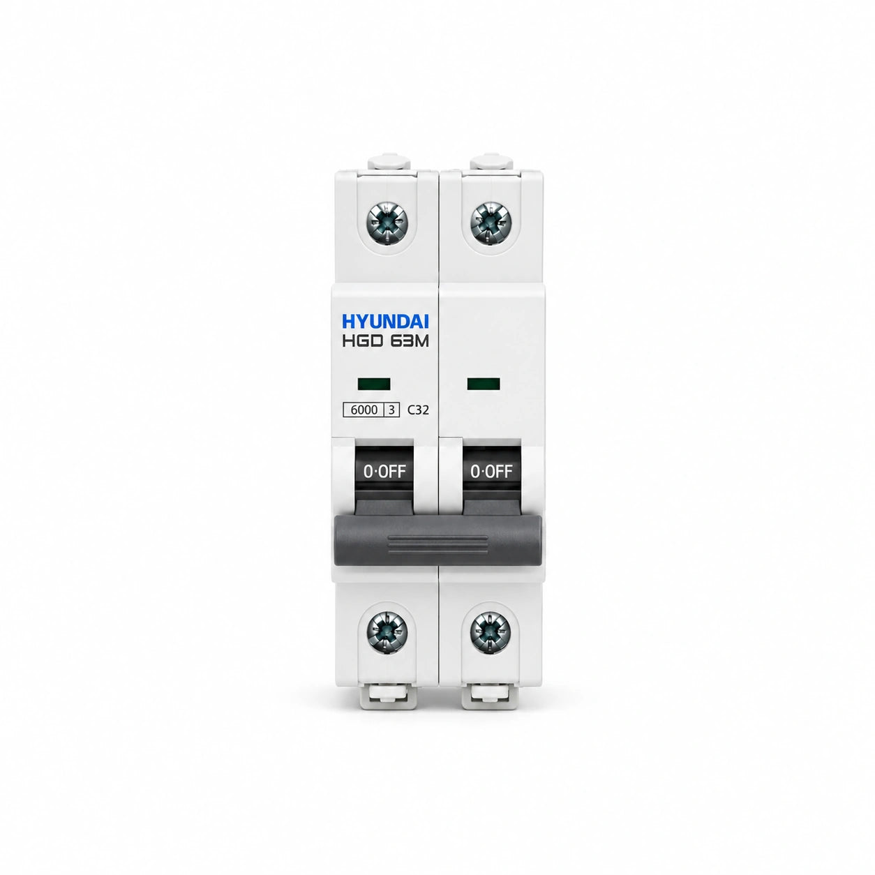 Interruptor Automático Termomagnético Hyundai HGD63M C32 32A 2 Polos