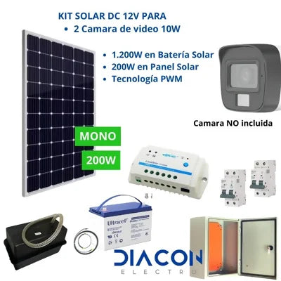 Kit Solar para camara de video para seguridad