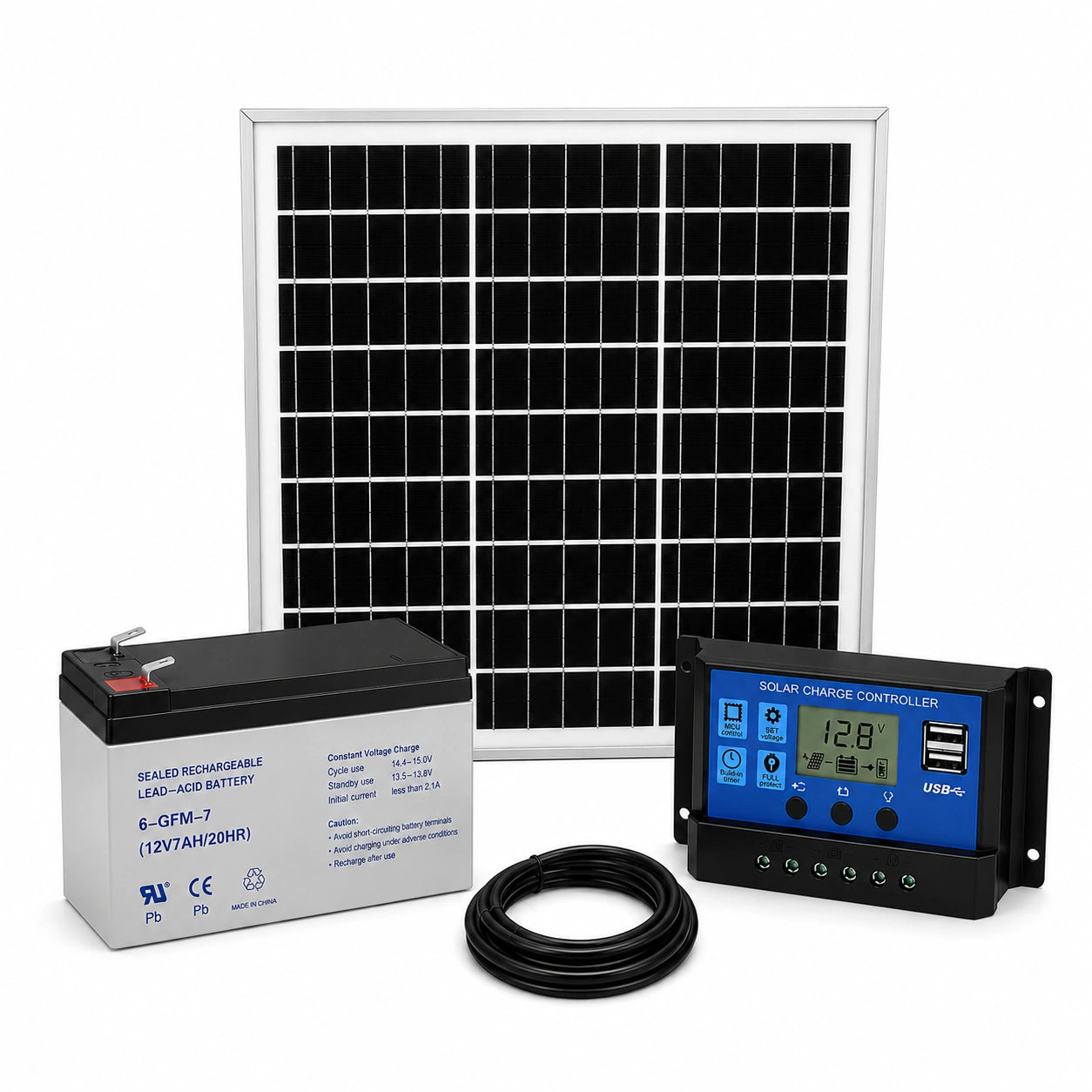Kit Solar Dc 50w 12vdc Para Conexión Dc