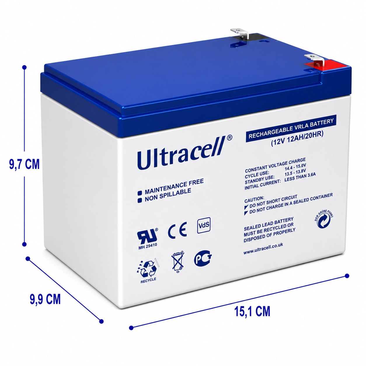Batería 12V 12Ah de ciclo profundo