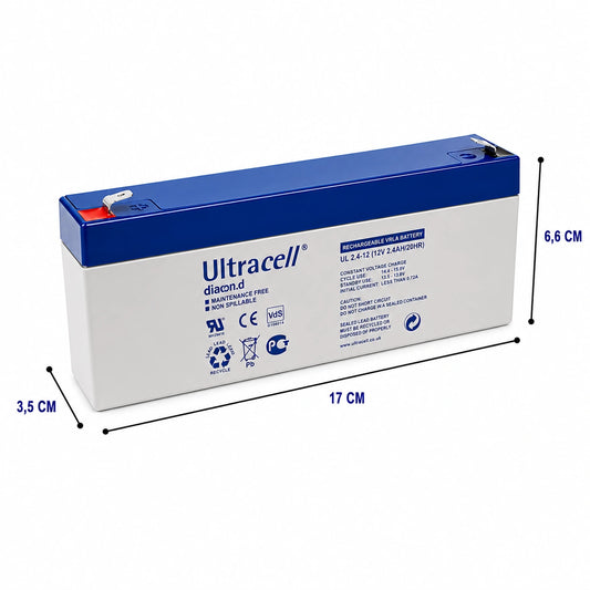 Batería 12V 2.4Ah de ciclo profundo