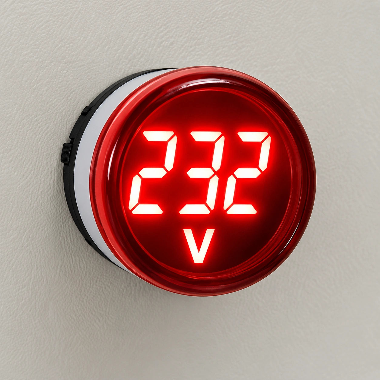 Luz Piloto Voltímetro 60V-450V Led Roja 22mm