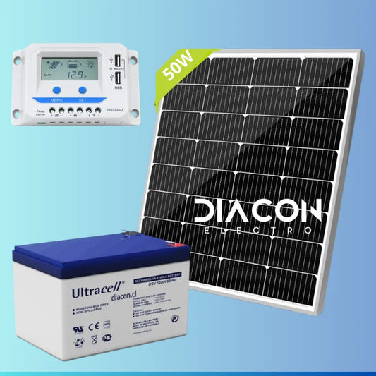 Kit Solar 100W en Batería y 50W en Panel