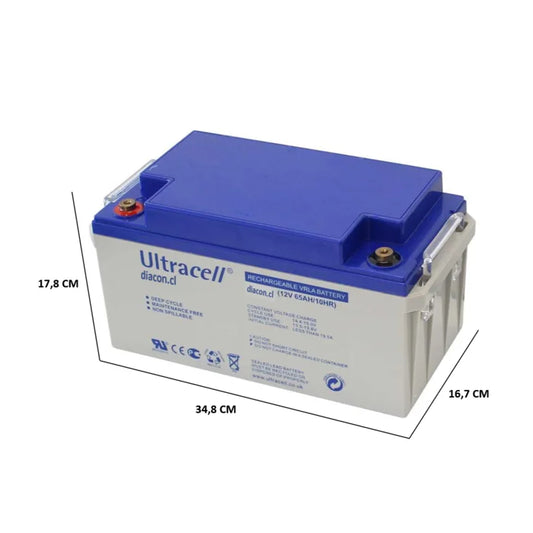 Batería 12V 65Ah GEL Ciclo Profundo