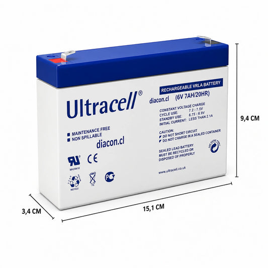 Batería 6V 7Ah ultracell