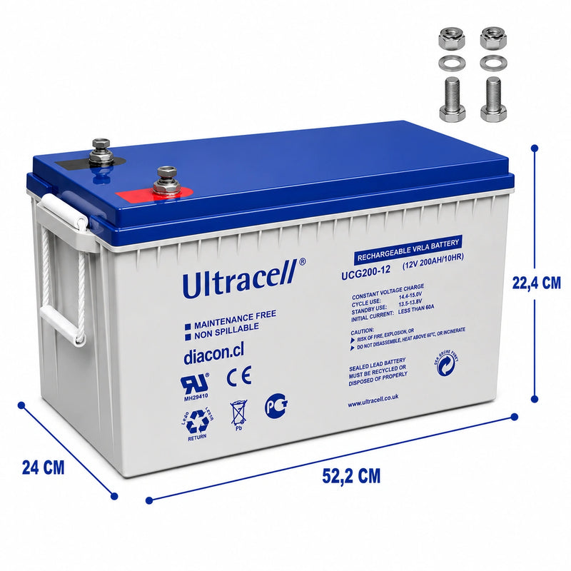 Batería 12V 200Ah de ciclo profundo | Ultracell