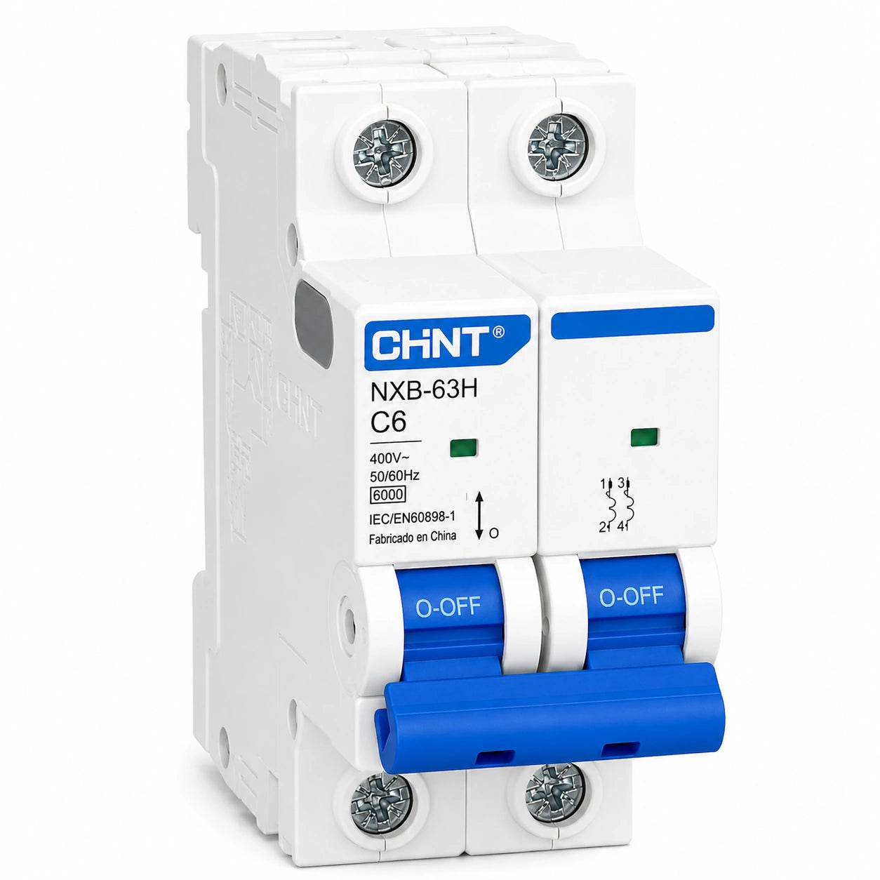 Interruptor Automático Termomagnético CHINT NXB-63H C6 2 Polos