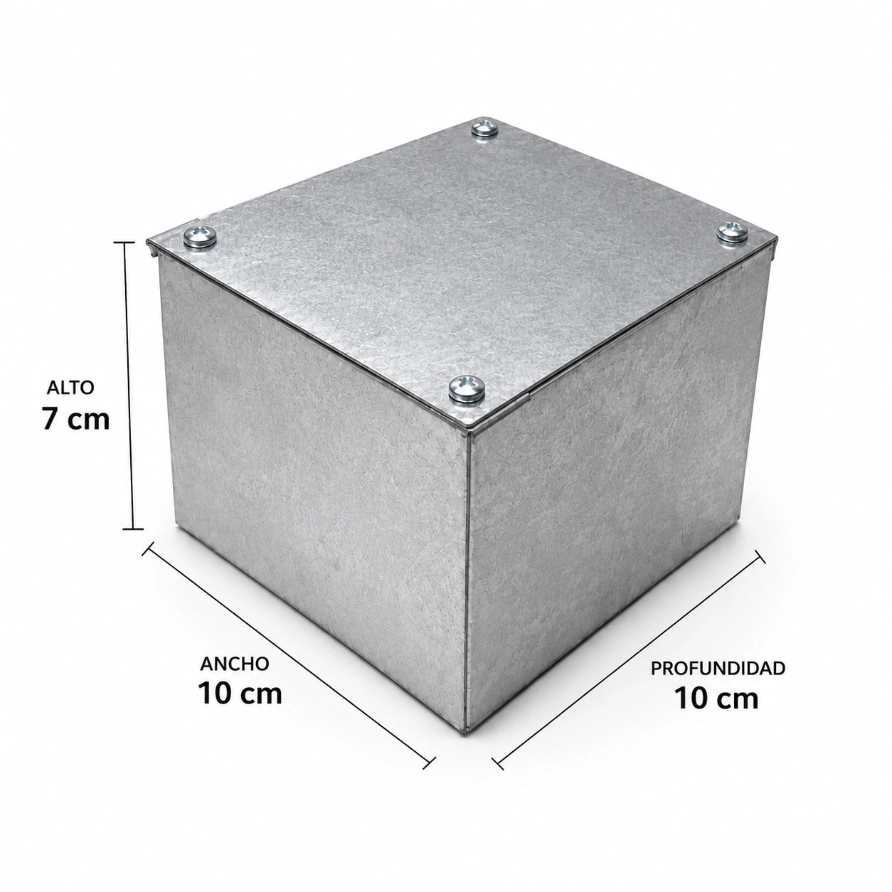 Caja Metálica Galvanizada 100 × 100 × 70 mm