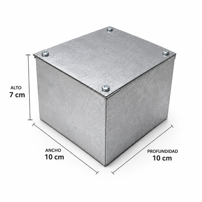 Caja Metálica Galvanizada 100 × 100 × 70 mm
