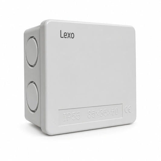 Caja de Derivación Estanca IP55 85×85×50 mm Lexo