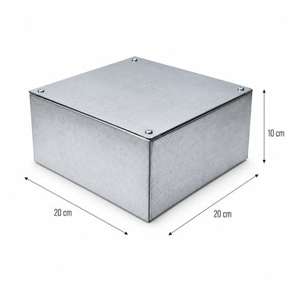 Caja Metálica Galvanizada para Instalaciones Eléctricas –20×20×10 cm