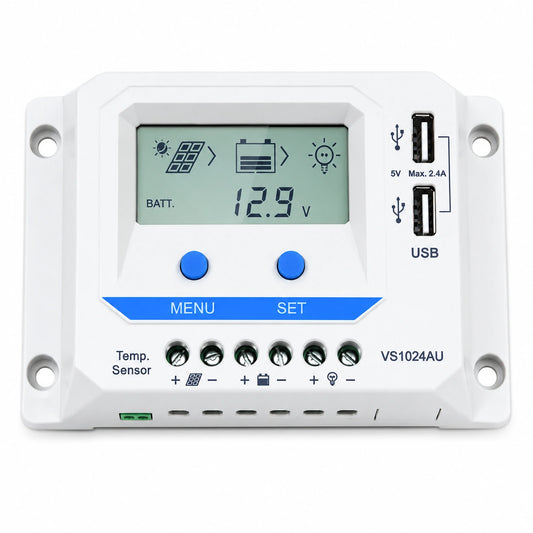 Regulador de Carga Solar PWM Epever VS1024AU 10A 12/24V