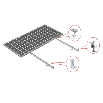 Ki de montaje estructura Fija para 2 Paneles de 170W o 100W