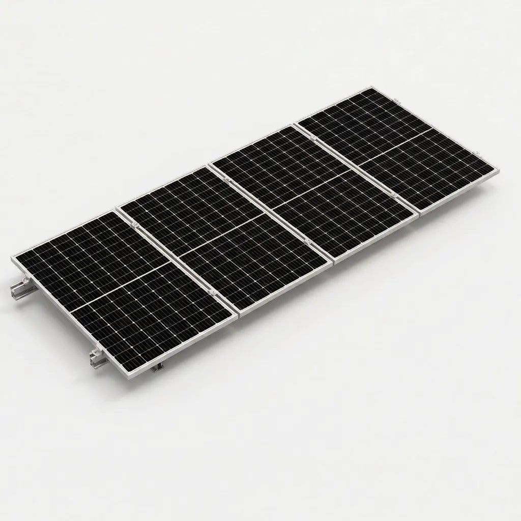 Kit de Montaje Coplanar para 4 Paneles Solares con Patas L