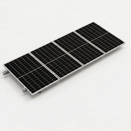 Kit de Montaje Coplanar para 4 Paneles Solares con Patas L
