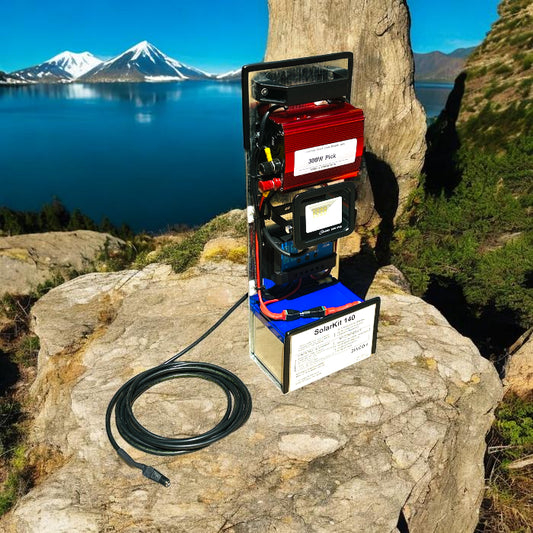 Kit Solar de Emergencia Portátil 140W Batería + 50W Panel | Encender y Usar
