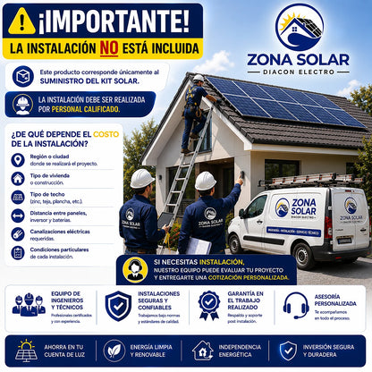 Kit Solar 1000W Batería de GEL