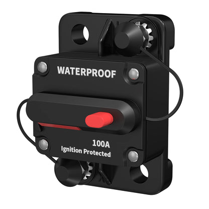 Interruptor de Circuito Marino CB-03 de 100 Amperios, Fusible en Línea de CC 12V 24V