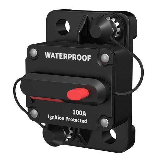 Interruptor de Circuito Marino CB-03 de 100 Amperios, Fusible en Línea de CC 12V 24V