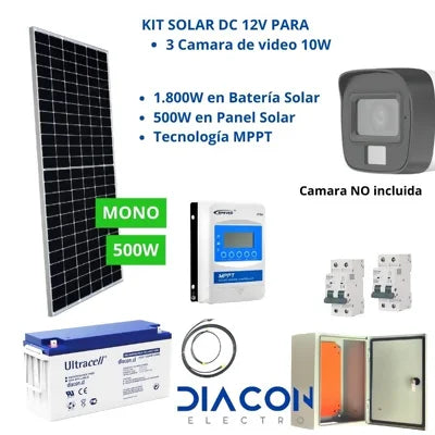 Kit Solar para camara de video para seguridad