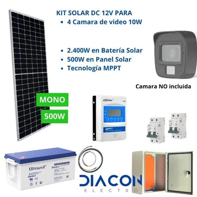 Kit Solar para camara de video para seguridad