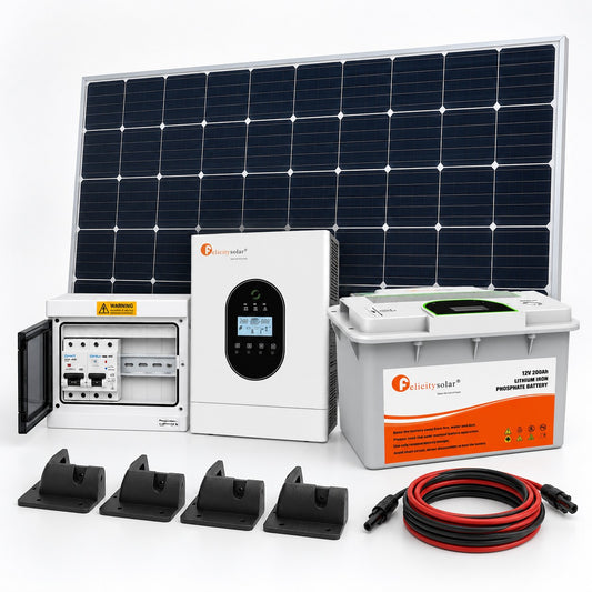 Kit Solar Camper 1kW con Batería de Litio 12V 200Ah y Panel 620W