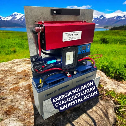 Kit Solar de Emergencia Portátil 500W Batería + 100W Panel | Está Listo / Llegar y Usar