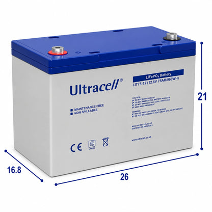 Batería de Litio LiFePO4 12.8V 75Ah