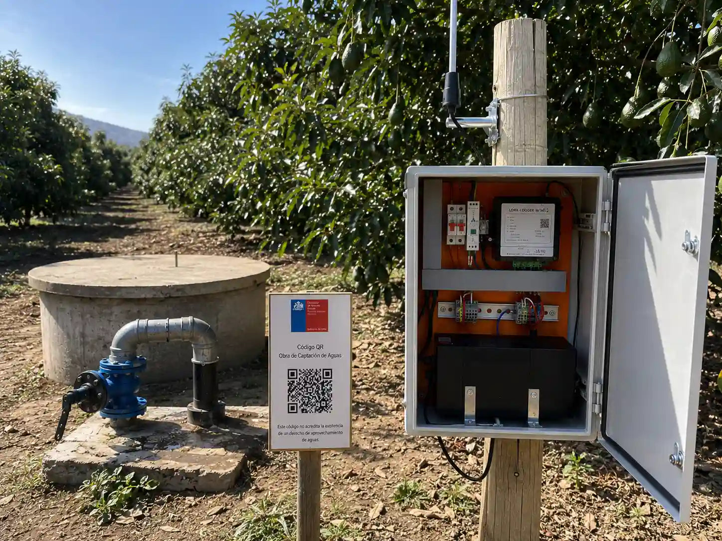 Monitoreo IoT y telemetría LoRaWAN para 14 pozos de extracción de agua