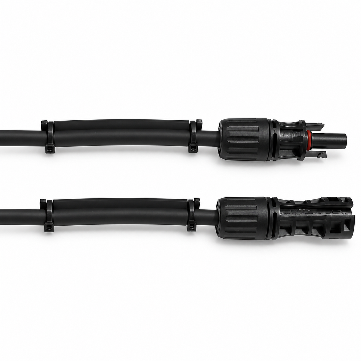 Identificador de Polaridad Positivo y Negativo para Cable Solar Fotovoltaico 75x12mm en Plastico ABS