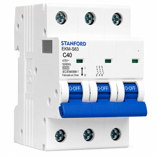 Interruptor Automático Termomagnético Stanford EKM-S63 C40 3 Polos
