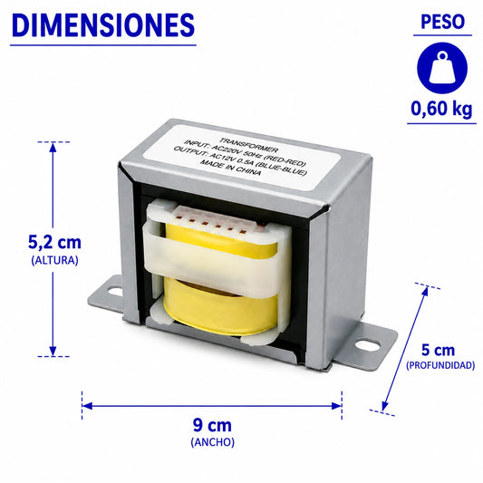 Transformador de Control 240VAC/50Hz a 24VAC 1 AMP (24VA)