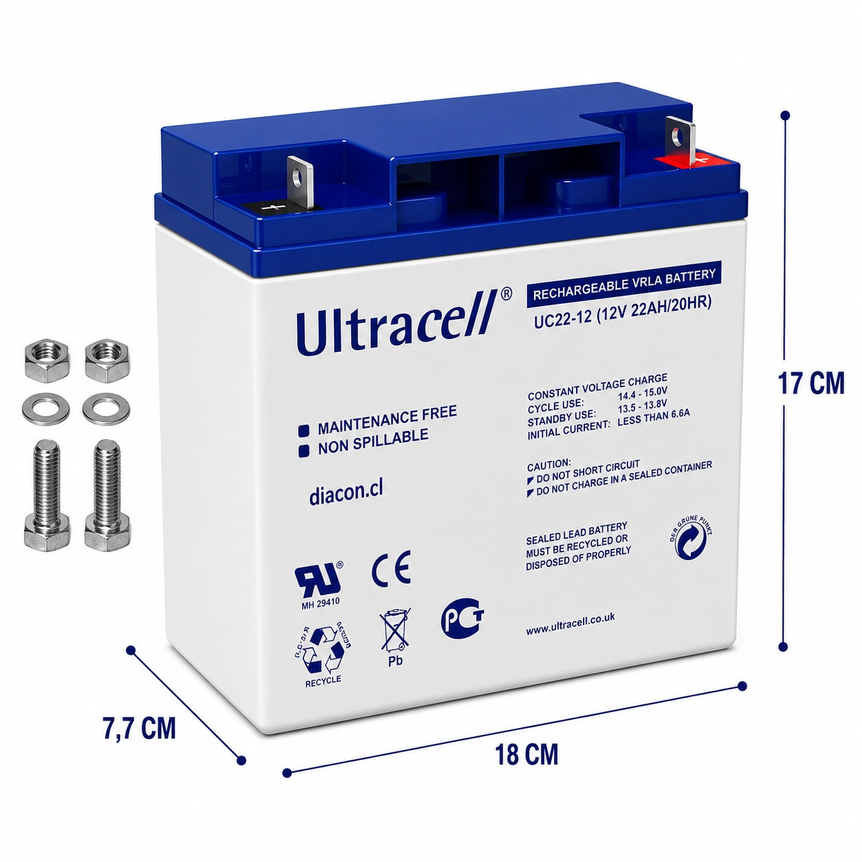 Batería 12V 22Ah de ciclo profundo