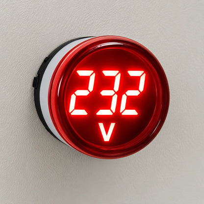 Luz Piloto Voltímetro 60V-450V Led Roja 22mm