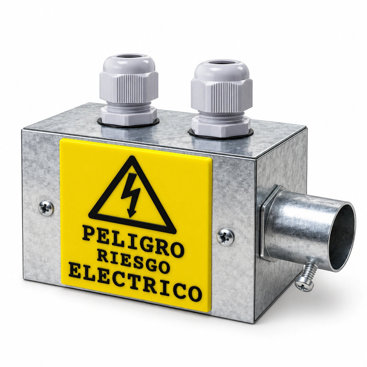 Caja de Paso String Solar Metálica para Cableado con Prensaestopas