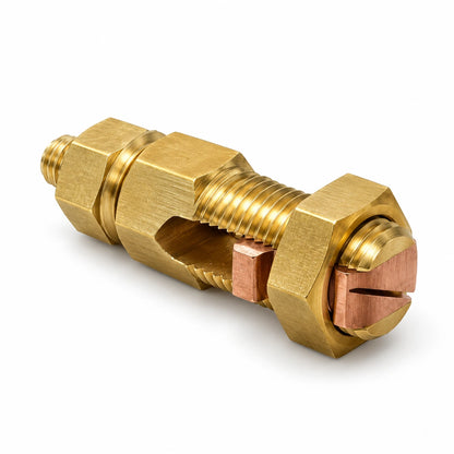 Conector Perno Partido de Bronce con Espiga Roscada 3-6 AWG