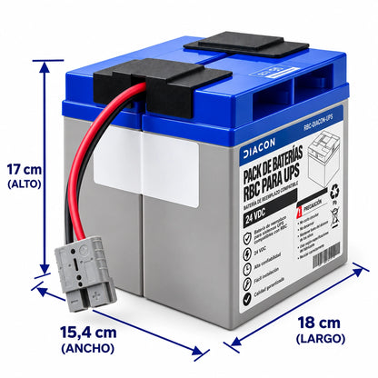 Batería Compatible RBC-7 - Instalación gratuita disponible