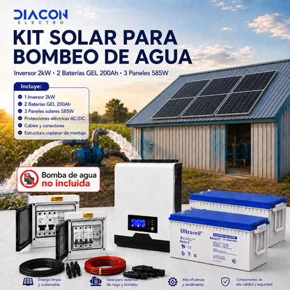 Kit de Bombeo Solar para 1HP a 2HP