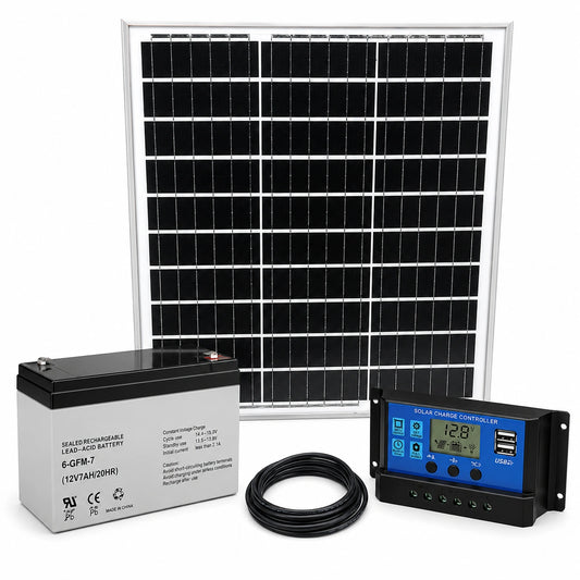 Kit Solar Dc 50w 12vdc Para Conexión Dc