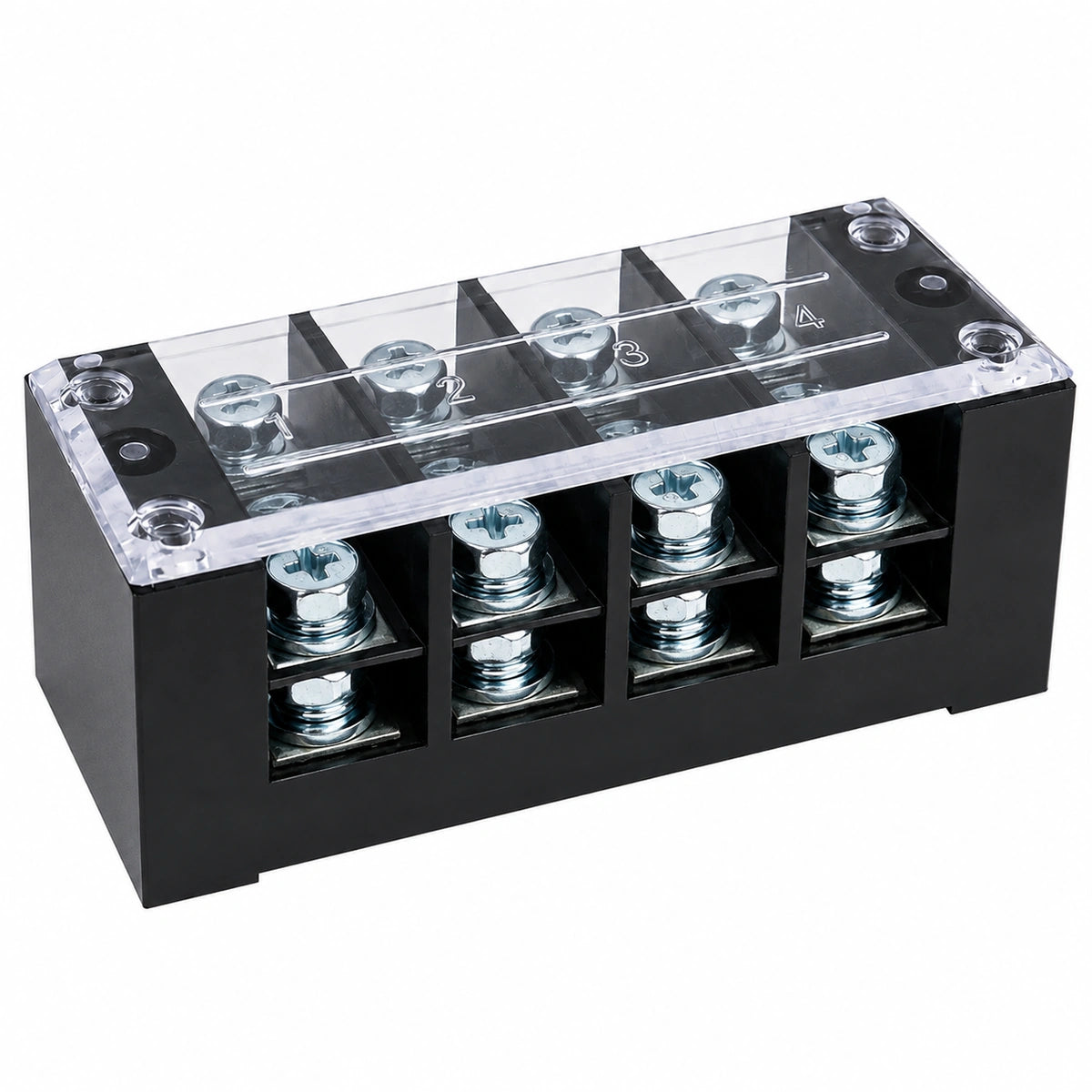 Bornera Terminal TB-6004 60A 600V 4 Polos para Tablero Eléctrico