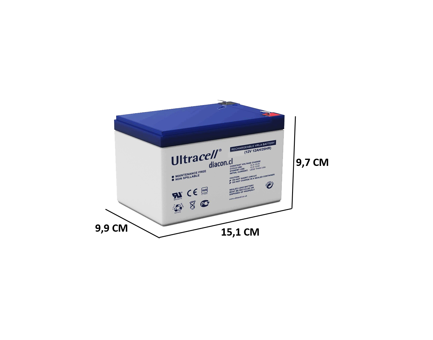 Batterie Ultracell UL12-12 12V 12AH