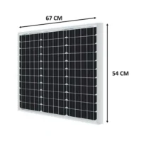 Ventajas del Panel Solar Monocristalino El Panel Solar 50W 12V Monocristalino es una opción destacada debido a sus múltiples ventajas. Uno de los principales beneficios es su alta eficiencia. Las células monocristalinas tienen una mayor eficiencia de conversión de energía en comparación con otras tecnologías, como las policristalinas. Esto significa que, incluso en condiciones de poca luz, tu panel solar seguirá generando energía de manera eficiente. Además, este panel está diseñado para soportar diversas condiciones climáticas. Su estructura robusta y resistente a la corrosión asegura un rendimiento óptimo, incluso en ambientes exteriores. En DIACON Electro, garantizamos que nuestros productos cumplen con las normativas internacionales de calidad, lo que asegura la durabilidad y el buen rendimiento de los paneles solares a lo largo de los años. Aplicaciones del Panel Solar 50W El Panel Solar 50W 12V Monocristalino es perfecto para diversas aplicaciones, incluyendo sistemas solares fuera de la red, cargas de baterías de 12V, iluminación exterior y proyectos de energía para áreas remotas. Es ideal para quienes buscan una solución energética eficiente, rentable y sostenible. Algunos de sus usos más comunes incluyen: Sistemas de iluminación exterior: Este panel solar es ideal para alimentar luces solares en jardines, caminos y parques. Cargas de baterías: Puedes usar este panel para cargar baterías de 12V, como las que se utilizan en caravanas, autocaravanas o barcos. Sistemas de energía fuera de la red: Es ideal para sistemas solares aislados, donde no hay acceso a la red eléctrica. Gracias a su tamaño compacto y eficiencia, el panel solar de DIACON Electro es una opción confiable para pequeñas instalaciones que requieran energía solar sin complicaciones.