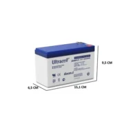 Datos técnicos Voltaje: 12V Capacidad: 7Ah Dimensiones: Largo: 15.1 cm Ancho: 6.5 cm Alto: 9.5 cm Peso: 2.4 Kg Beneficios de la batería de gel Las baterías de gel, como esta batería 12V 7Ah, son conocidas por su bajo mantenimiento y su alta seguridad. Este tipo de batería es sellada, lo que significa que no hay riesgo de fugas de ácido, lo que la hace ideal para aplicaciones donde se requiere un manejo seguro. Además, se ha comprobado que la tecnología de gel proporciona una mayor resistencia a las temperaturas extremas, lo que contribuye a un rendimiento estable y duradero.